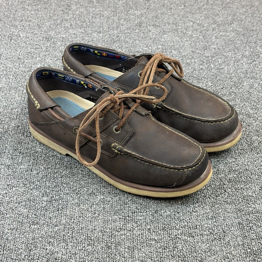 Timberland Classic 2-Eye Mens Size 10.5 M Boat Shoes Brown Leather 56575